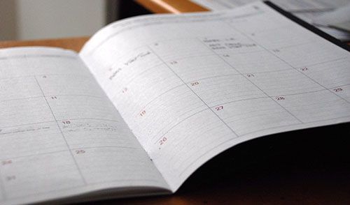Calend&aacute;rios e agendas de um novo ano