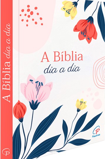 Bíblia dia a dia 2025 - capa cristal - flores